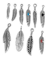Colgante tibetano de plata tipo plumas
