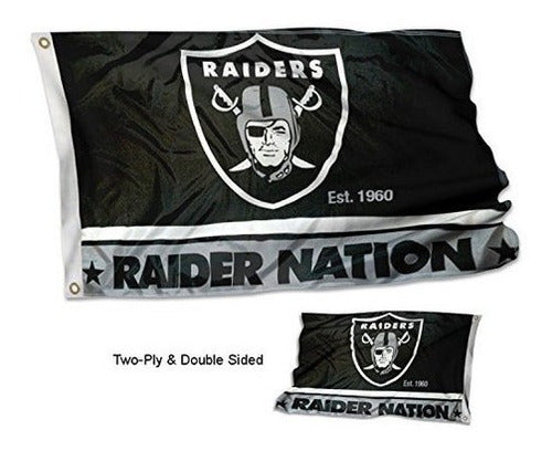 Bandera de dos lados Oakland Raiders Nation