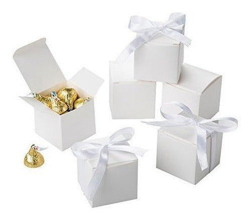 caja Gift Candy Box A Granel 2x2x2 Pulgadas Con Blanco