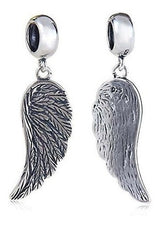 Colgantes De Alas De Ángel Colgante De Plumas De Plata
