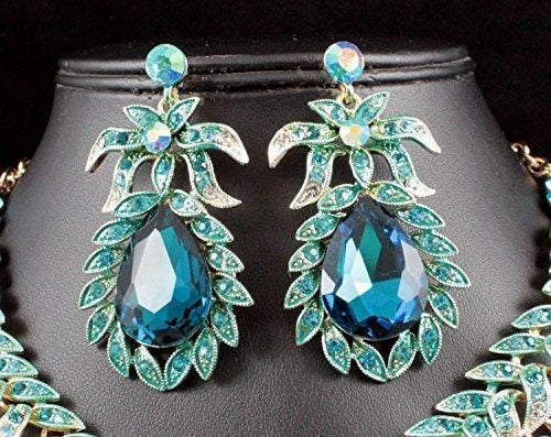 Collar + Pendientes De Cristal De diamantes de imitación