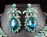 Collar + Pendientes De Cristal De diamantes de imitación