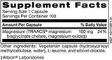 100 cápsulas de glicinato de magnesio de  100 mg