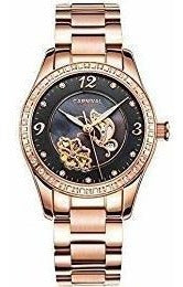 Carnaval Reloj Mecánico Automático Para Mujer Incrustaciones