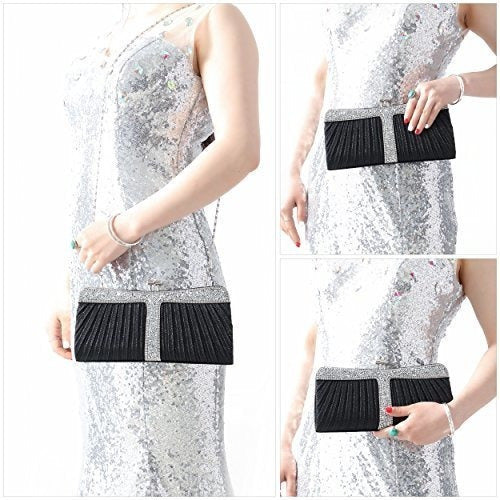 Yojoy Ladies Sparkling Rhinestone Wedding Evening Party