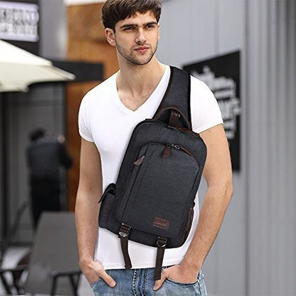 S-zone Sling Bag Para Hombres Pecho Hombro Gym Mochila Sack