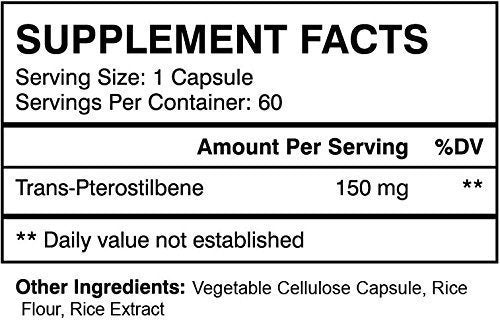 Cápsulas De 150 Mg De Pterostilbeno De Vitamonktm
