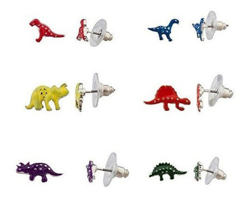Lux Accesorios Aretes de Dinosaurio Jurásico