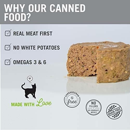 Alimento húmedo para gatos, sin granos, Variedad de sabores