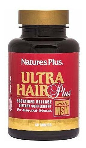 Natures Plus Ultra Hair Plus - 500 Mg Msm, 60 Tabletas