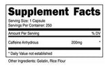 Píldoras De Cafeína 200 Mg Por Porción (250