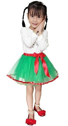 Jastore Baby Girls Layered Party Verde Tutu Falda Princesa