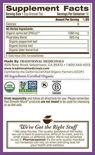 Té De Menta Orgánico Smooth Move De Medicinales Tradicionale