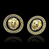 Pendientes Negros Chapados En Platino Con Oro Rosa