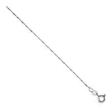 Cadena de serpentina retorcida con corte de diamante y plata