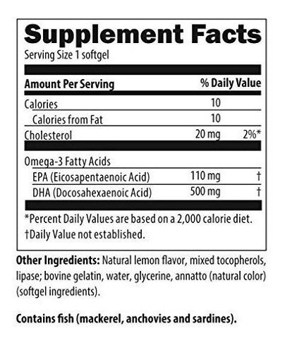 Aceite De Pescado Tg De La Salud Con 500 Mg