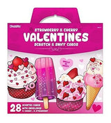 Tarjetas para raspar y oler de fresa y cereza - 28 unidades