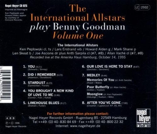 Allstars internacionales Juega Benny Goodman 1