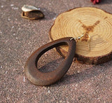 Pendientes De Madera Natural Wowanoo Pendientes Geométricos