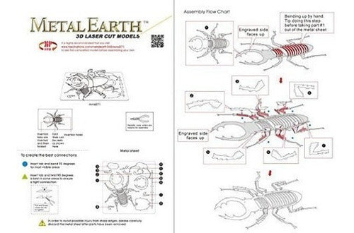 Fascinations Metal Earth Stag Beetle 3d Modelo De Metal Kit