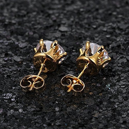 6 Pares De Aretes De 6 Mm De Oro Amarillo De 18q