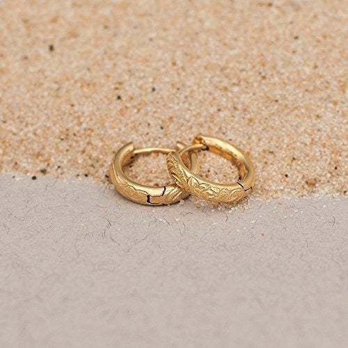 Aretes Tipo Argolla De Estilo Hawaiano De Austaras - Juego
