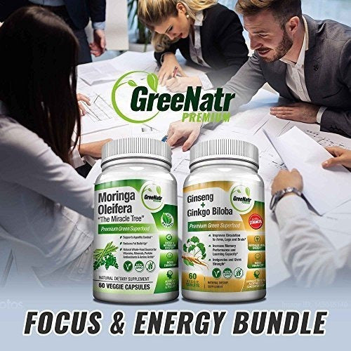 Paquete Focus + Energy | Tabletas De Panax Ginseng Y Ginkgo