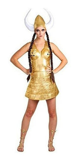 Disfraz De Mujer Grande Viking Small Gold