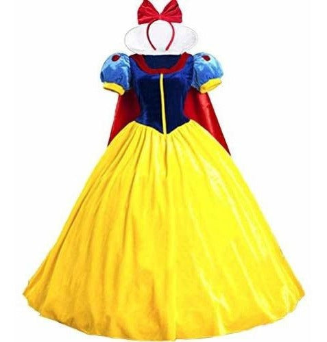 Disfraz de princesa para mujer blanca como la nieve