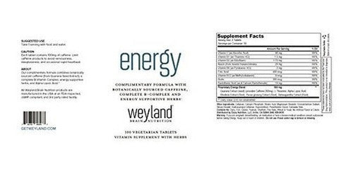 Weyland: Energy - Fórmula Complementaria Con Cafeína