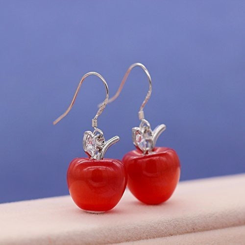 zarcillos De Piedra Roja Para mujer