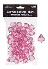 Mega Artesanías 1/2 Lb Acrílico Piedras Preciosas Rosa