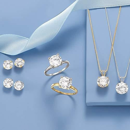 Aretes Cz En Oro Blanco De 14 Kt