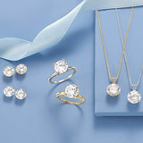 Aretes Cz En Oro Blanco De 14 Kt