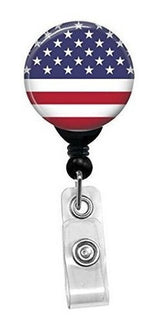 Carrete de insignia negro con clip de resorte