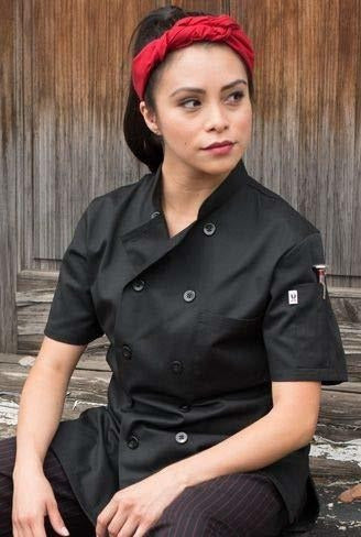 Abrigo De Chef Uncommon Threads Tahoe Fit Para Mujer, Negro,
