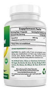 Best Natural Feverfew 380 Mg 180 Cápsulas
