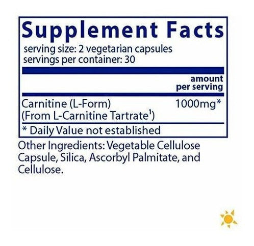 Vital Nutrients - Carnitine 500 Mg - Cardiovascular And Fat