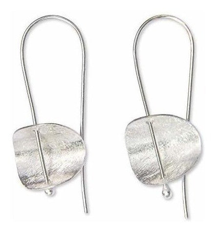 Novica Acabado Satinado Cepillado Redondo 925 Pendientes