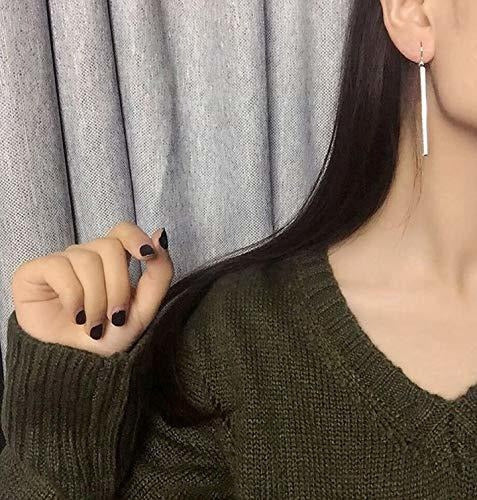 Pendientes colgantes de estilo simple chapados en oro