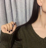 Pendientes colgantes de estilo simple chapados en oro