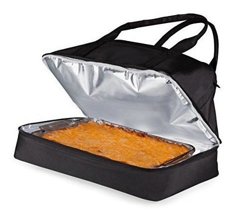 Picnic Aislado Cazuela Tote, Negro