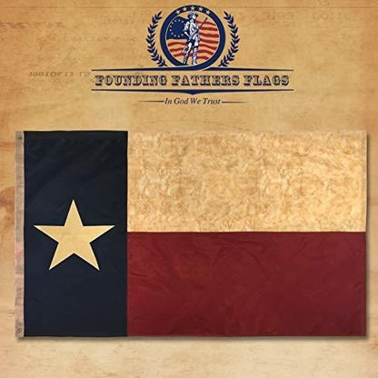 Bandera bordada de Texas vintage padres fundadores 3 x 5 pie