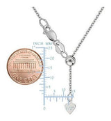 Collar de cadena de eslabones de oro blanco de 10 K