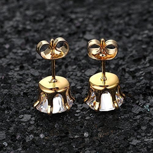 6 Pares De Aretes De 6 Mm De Oro Amarillo De 18q