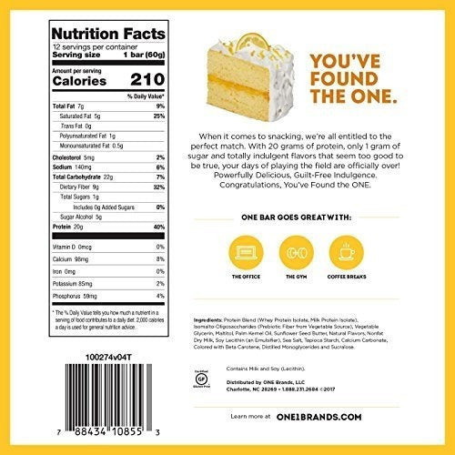 One Protein Bar, Pastel De Limón, 2.12 Oz.