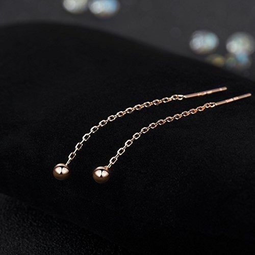 S.leaf Minimalism Threader Pendientes De Borla