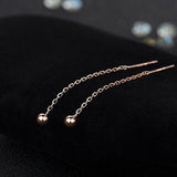 S.leaf Minimalism Threader Pendientes De Borla