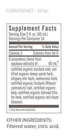 Flor Essence - Limpiador de té de desintoxicación - 32 oz GR