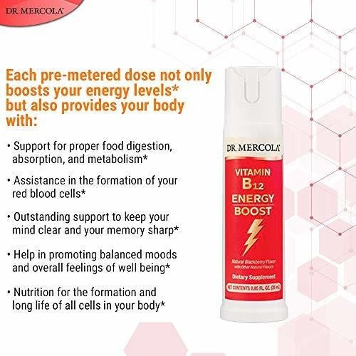 Dr.mercola Vitamin B12 Energy Boost Spray - 32 Porciones